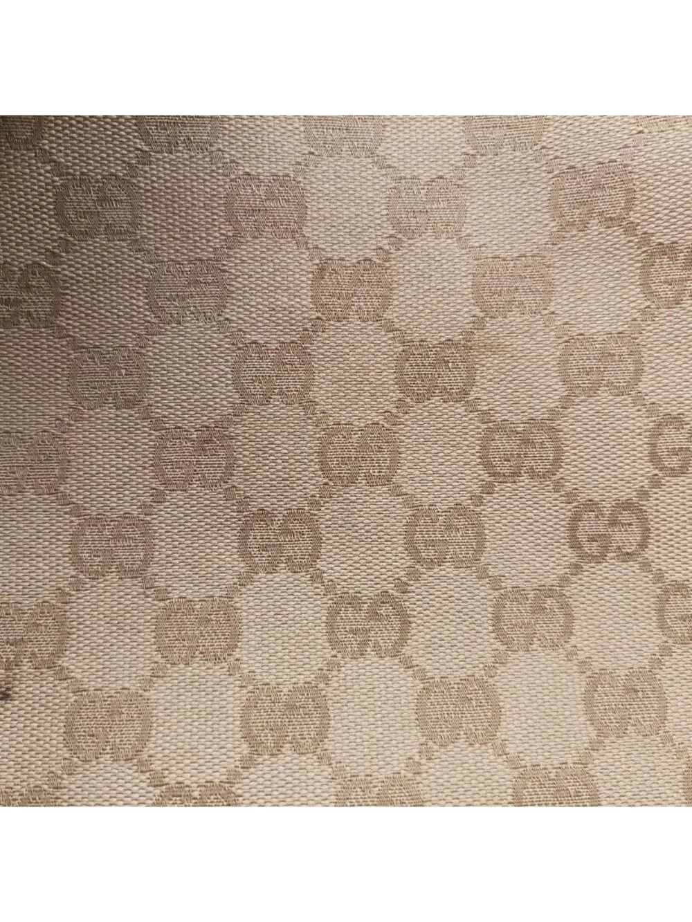 Gucci GG Supreme Beige Red Canvas Leather Handbag